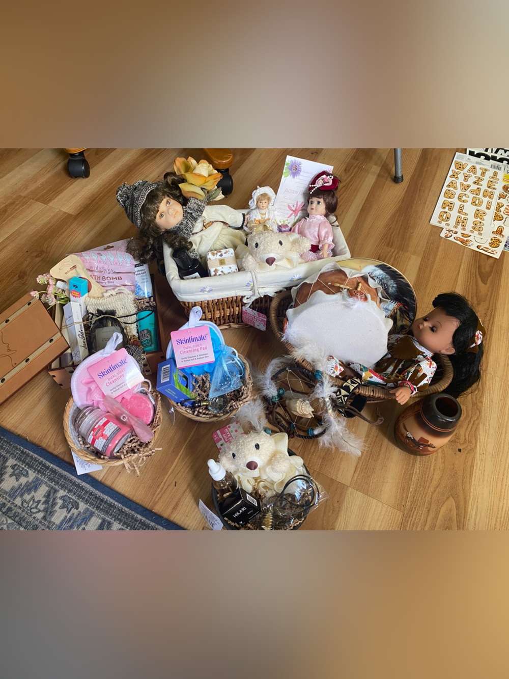 Variety of customized gift baskets